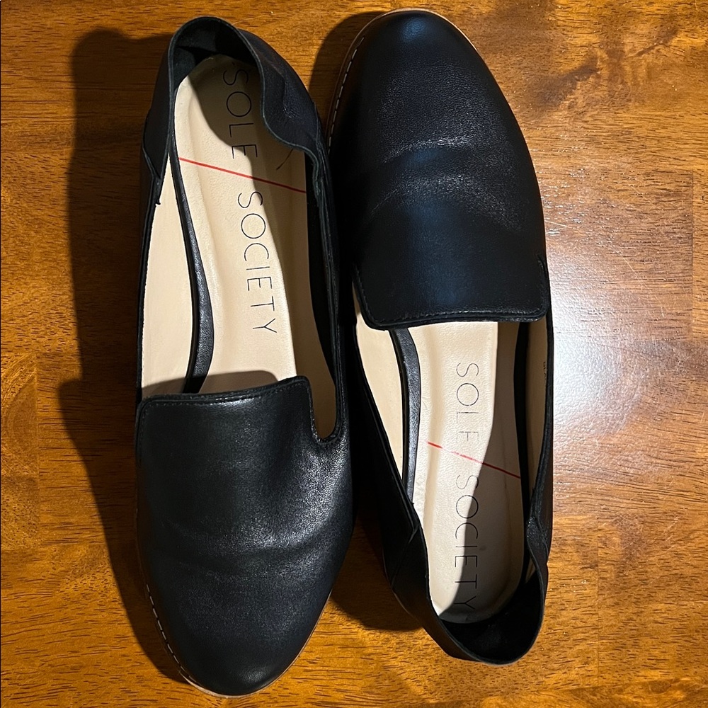 Sole Society Black Leather Jameson Slip-on US women's size 7.5 - Picture 2 of 12
